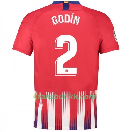Fotballdrakt Atlético Madrid Godin 2 Hjemmetrøye 2018-2019 Kortermet